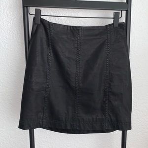 Free People Faux Leather Mini Skirt